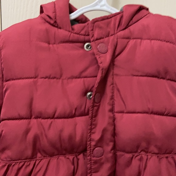 GAP Raspberry Pink Fleece Lined Puffer Coat - Picture 2 of 6